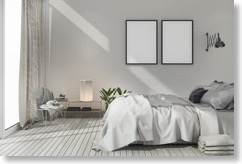 Schlafzimmer skandinnavischer Stil